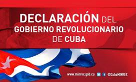 DECLARACIÓN DEL GOBIERNO DE CUBA