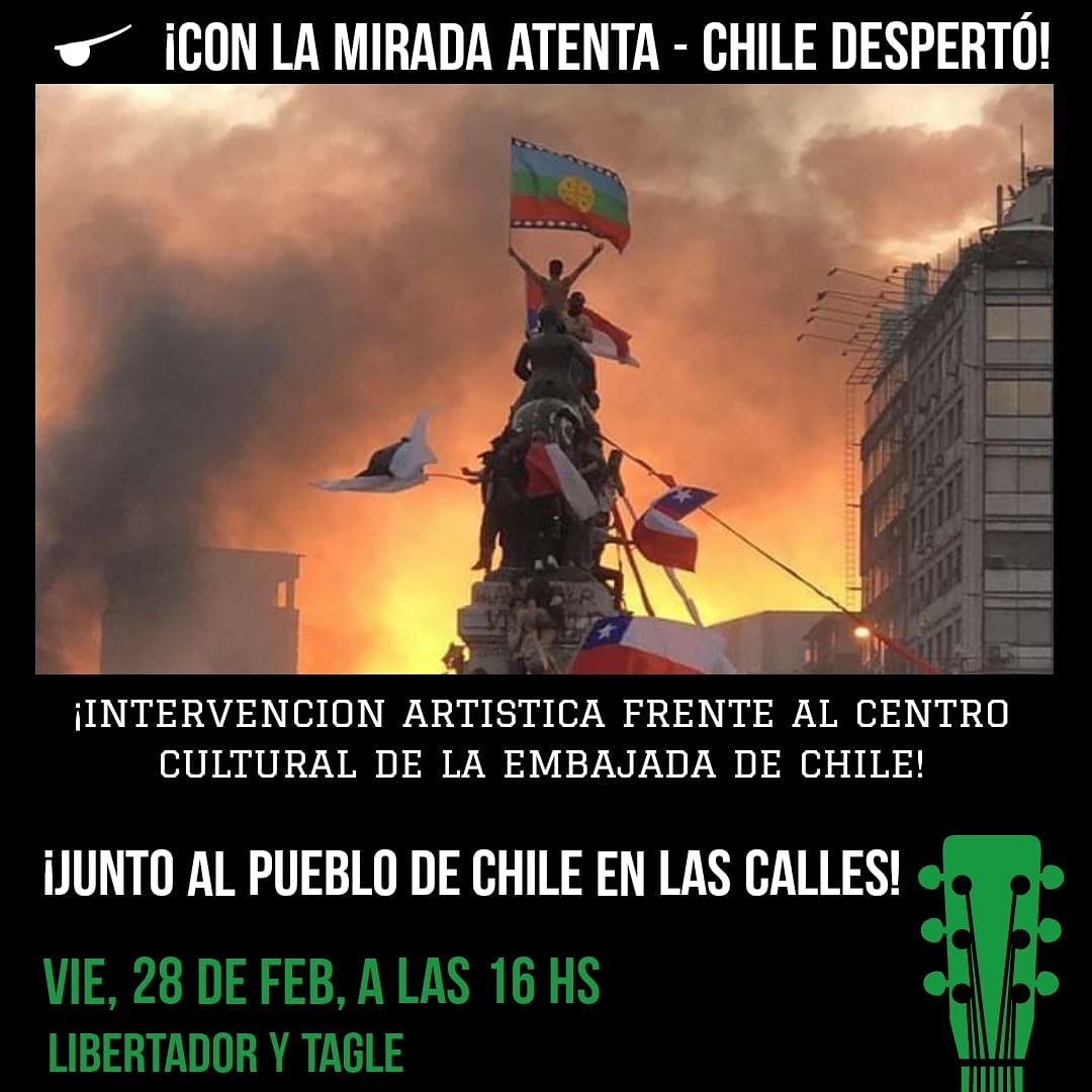 CONVOCATORIA FRENTE A EMBAJADA DE CHILE