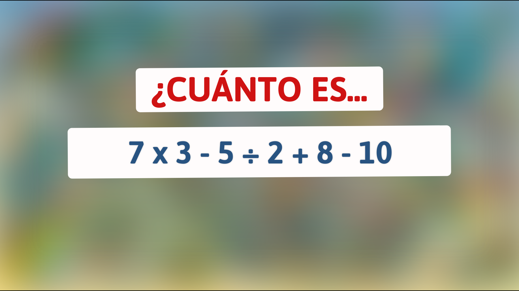 ¡Descubre el acertijo matemático que solo el 1% de las personas puede resolver en segundos! Ponte a prueba ahora."